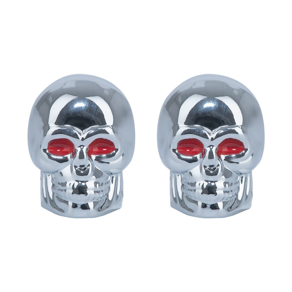 Oxford OXFORD SKULL VALVE CAPS SILVER